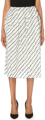 Erdem Silk Organza Midi Dot Skirt - for Women