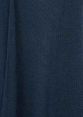 Donna Karan Teal draped cashmere Cozy