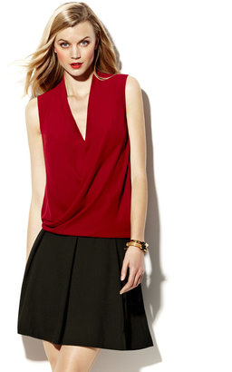 Vince Camuto Sleeveless Wrap Front Top