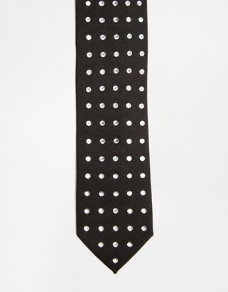 ASOS Tie With Clear Studs