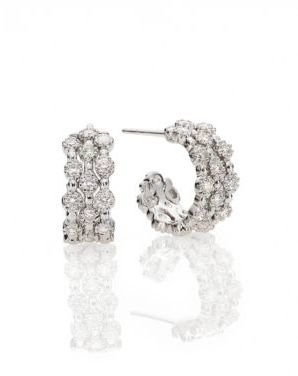 Kwiat Stardust Diamond & 18K White Gold Huggie Hoop Earrings/0.65"