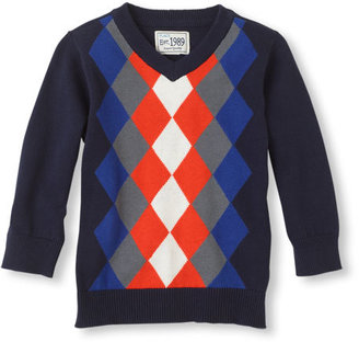 Children's Place V-neck argyle sweater
