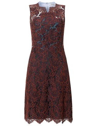 Carven Burgundy Lace Dress
