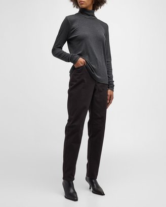 Eileen Fisher Garment-Dyed High-Rise Denim Pants
