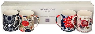 Denby Monsoon Home Collection by 4 Piece Gift Boxed Mug Set