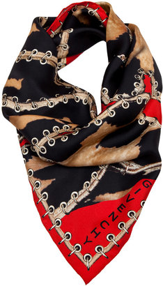 Givenchy Leopard Scarf in Red