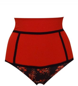Caroline Chhu High waist panties - Fleur de Cerisier - Red