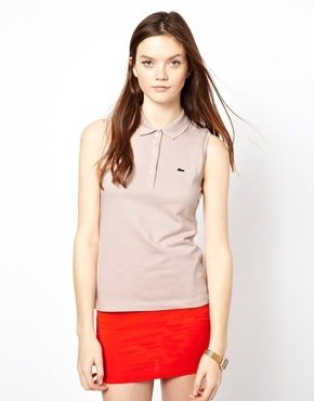 Lacoste Lacoste;;NOTGOOGLE;; Stretch Sleeveless Polo Top - Lilac