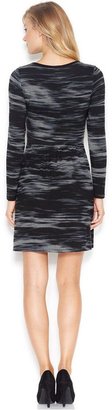 Kensie Long-Sleeve Scoop-Neck Paneled Dress (Only at Macy's)