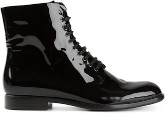 Jil Sander Navy lace up ankle boots