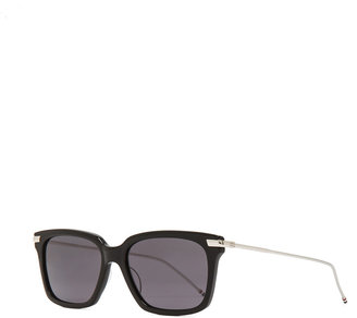 Thom Browne Wayfarer Sunglasses in Black & Silver