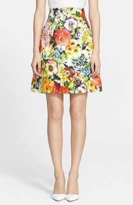 Dolce & Gabbana Floral Print Brocade Skirt