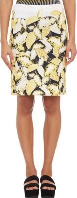 Opening Ceremony Painted Leaves-Print Skirt