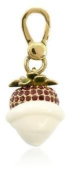 Juicy Couture Pave Crystal Strawberry Dipped White Whip Charm NIB! NWT! NEW!