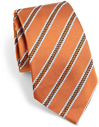 Armani Collezioni Textured Stripe Silk Tie