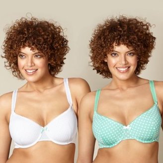 D&G 1024 Gorgeous DD+ Online exclusive pack of two pale green spotted d-g t-shirt bras