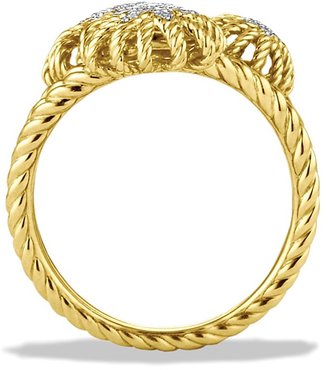 David Yurman Starburst Cluster Ring with Diamonds in Gold