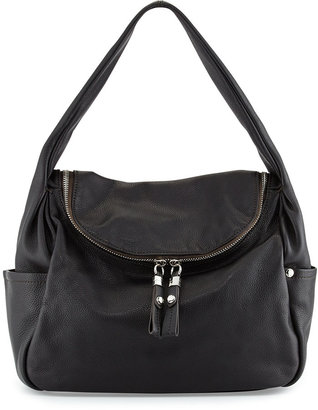 Oryany Holly Leather Shoulder Bag, Black