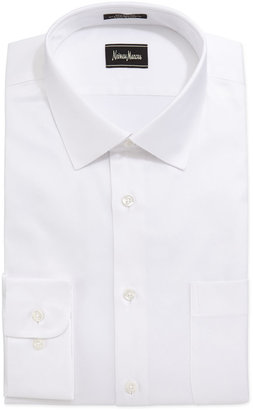 Neiman Marcus Classic-Fit Stretch Dress Shirt, White