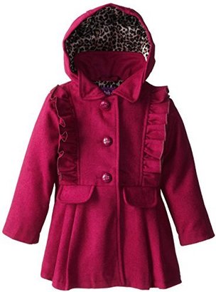 Pink Platinum Little Girls'  Ruffle Wool Coat