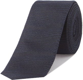 HUGO Textured stripe extra slim tie