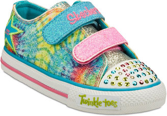 Skechers Twinkle Toes Shuffles Peace n Love  Girls Sneakers - Toddler