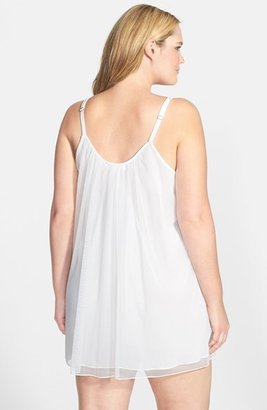 Oscar de la Renta Sleepwear 'Rose' Tulle Chemise (Plus Size)