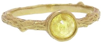 Cathy Waterman Small Yellow Diamond Branch Ring - 22 Karat Gold