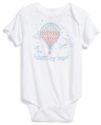Mighty Fine 'Let the Adventure Begin' Cotton Bodysuit (Baby Girls)