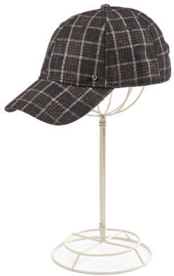 Dockers Flannel Baseball Hat-BLACK-One Size