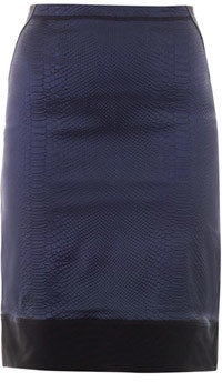 Richard Nicoll Snake-effect fitted pencil skirt