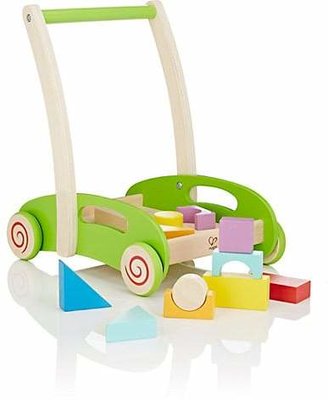 Hape Toys Block & Roll Push Cart