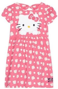 Hello Kitty Girls pink jersey dress