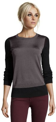 Tahari black and grey knit 'Zarra' colorblock sweater