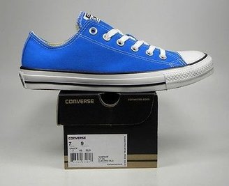 Converse Shoes Low Top Electric Blue Boys Canvas Sneakers 6 Medium
