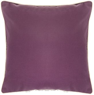 Linea Plain cotton cushion, purple