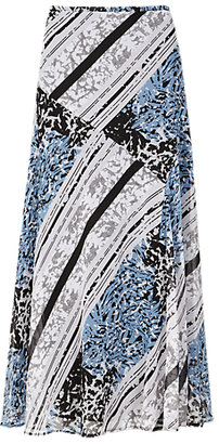 Marks and Spencer Floral & Striped Calf Length Skirt