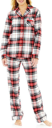 Liz Claiborne Flannel Long-Sleeve Pajama Set