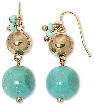JCPenney Aris by Treska Simulated Turquoise Drop Earrings