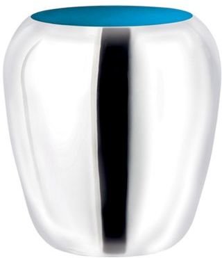 Royal Doulton 'Pop in for Drinks' stainless steel champagne bucket with blue interior