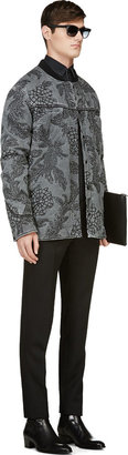3.1 Phillip Lim Grey Denim Floral Quilted jacket