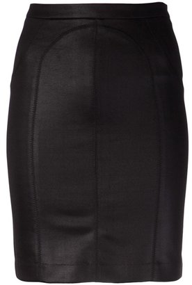 Alexander Wang T By Shiny Fitted Skirt