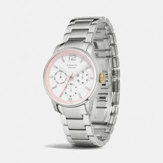 Coach Kasey Chronograph Stainless Steel Bracelet Watch