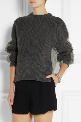 Toga Contrast-knit wool-blend sweater