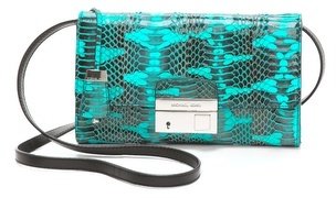 Michael Kors Collection Gia Snakeskin Clutch with Lock