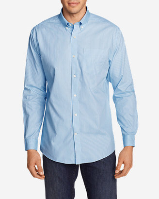 Eddie Bauer Men's Wrinkle-Free Classic Fit Pinpoint Oxford Shirt - Blues
