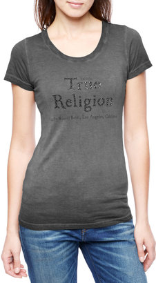 True Religion Rhinestone Logo Womens T-Shirt