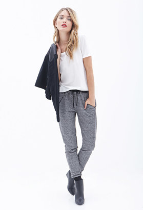 LOVE21 LOVE 21 Faux Leather-Trimmed Joggers