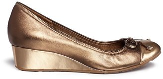 Cole Haan 'Air Tali' metallic leather wedge pumps