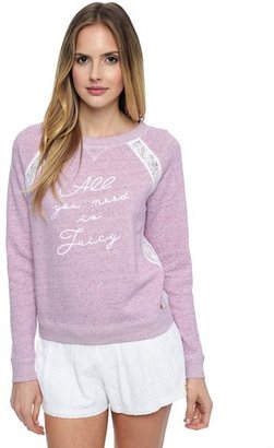Juicy Couture Fleece W Lace Pullover